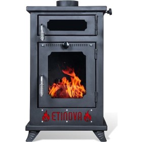 Resim Etinova Eti-k3 Fırınlı Şömine Tipi Pelet Soba 