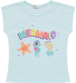 Resim Civil Girls Mermaid Baskılı 2-5 Yaş Pijama Takımı - Yeşil - Açık Mint / 5-6 Yaş 