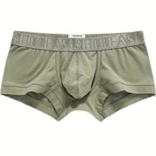 Resim SEOBEAN Erkek Pamuklu Boxer Külotları - Orta Bel Nefes Alabilen İç Çamaşırı Cebi ile, Rahat Konforu için Dikişsiz, Günlük ve Rahat Giyim için, Düz Renk Tasarımı, Rahat İç Çamaşırı, Minimalist İç Çamaşırı, Yüksek Esneklikli Kumaş 