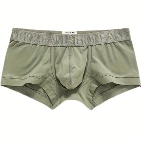 Resim SEOBEAN Erkek Pamuklu Boxer Külotları - Orta Bel Nefes Alabilen İç Çamaşırı Cebi ile, Rahat Konforu için Dikişsiz, Günlük ve Rahat Giyim için, Düz Renk Tasarımı, Rahat İç Çamaşırı, Minimalist İç Çamaşırı, Yüksek Esneklikli Kumaş 