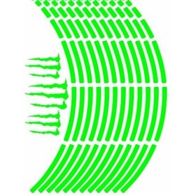 Resim Florasan Yeşil Kesik 2 1 Set Jant Şeridi 