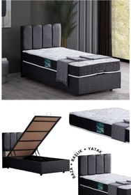 Resim Setay Defne Tek Kişilik Baza Başlık Comfort Yatak Seti, Antrasit 