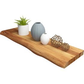 Resim INTERBUILD REAL WOOD Interbuild Yüzer Raf Duvara Monte Yatak Odası Oturma Odası Banyo Mutfak Ofis Dekor Raf 