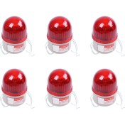 Resim 6x Ac 220V 15W Kırmızı Işık Endüstriyel Sinyal Kulesi Flaş Uyarı Lambası (Yurt Dışından) 