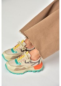 Resim Fox Shoess312214109 Bej Kalın Tabanlı Spor Ayakkabı Sneakers Bej 