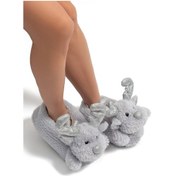 Resim Geyik Star Kadın, Garson Boy Hayvanlı Panduf Gri 36/41 Gri 