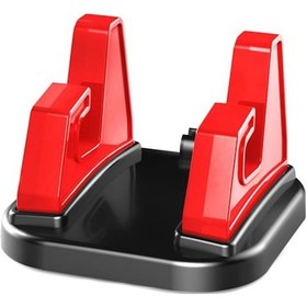 Resim Geeroyoo 360 Derece Dönebilen Araç İçi Telefon Tutucu - Çift Taraflı Bantlı Kompakt Tasarım Kırmızı 