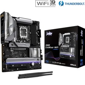 Resim Asrock Z890 Livemixer Wifi Atx Anakart Intel LGA1851, Ddr5, Gen5 M.2 Ssd, 8k 60Hz Hdmı, Wifi 7 Anakart 