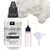 Resim Reçine için 1.7oz Beyaz Alkol Mürekkebi - Ayarlanabilir Renk, Epoksi Sanat, Tumblerlar & Petri Kapları için Mükemmel 