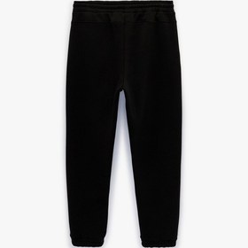 Resim Koton Beli Bağcıklı Fermuarlı Cepli Şardonlu Jogger Eşofman Altı Siyah 6wam40057mk Siyah 