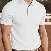 Resim Erkek Siyah Rahat Polo Gömlek - Kısa Kollu, Polyester, Açık Hava Sporları ve Golf için Mükemmel, Rahat Yaz Giyimi, Rahat Yaz Giyimi | Klasik Polo Stili | Pürüzsüz Dokulu 