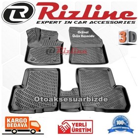 Resim Dacia Dokker 3D Paspas Havuzlu Siyah 2012-2019 Arası 4Prç Rizline 