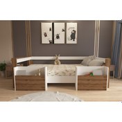 Resim Herseycik Ninnimo Montessori 90X190 Yatak Uyumlu Karyola M1-12 Beyaz - Ceviz 