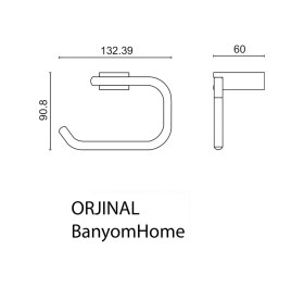 Resim Çelik Banyo Paslanmaz Pirinç Mat Siyah Titanik Tuvalet Kağıtlığı Siyah 