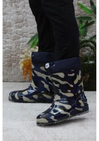 Resim Fort 7061 Lacivert Kamuflaj İçi Peluşlu Su Geçirmez Erkek Çocuk Kar Yağmur Çizmesi Lacivert 