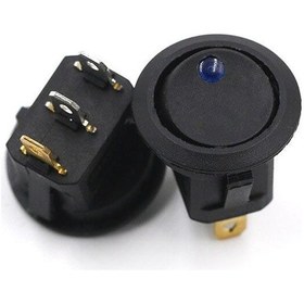 Resim Kcd1 Mavi Nokta Işıklı On-Off Anahtar 12V 