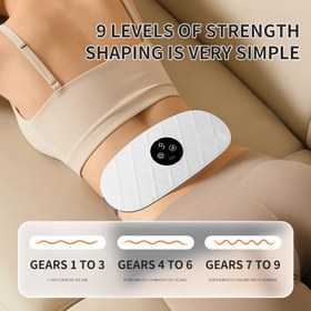 Resim 6 Modlu + 9 Seviye Yoğunluk, Yeni Karın Masaj Aleti & Yağ Yakıcı Kombinasyonu, USB Şarjlı Uzun Pil Ömrü ile Geniş Alan Zayıflama Cihazı, Taşınabilir Tam Vücut Fitness Aracı 