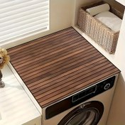 Resim 1 Adet Ahşap Desenli Polyester Emici Mat - Isıya Dayanıklı Tezgah Kurutma Matı, Bulaşık Kurulama Matı, Ev & Çamaşır Odası için Lavabo ve Makine Koruyucu, Mutfak Tezgahı İçin Tabak Kurutma Matı, Doğal Estetik Dekor 