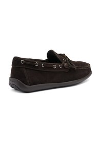 Resim T.moro Oxford Klasik Erkek 14d9 Frau Castoro Casual Suede Boat Lofers Koyu Kahverengi 