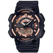 Resim Casio Aeq-110w-1a3vdf Quartz Silikon Siyah 10 Atm 47 Mm Erkek Kol Saati Siyah - Rose Gold 