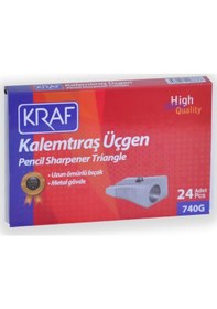 Resim Kraf Metal Kalemtıraş Üçgen 24lü 740g 