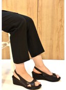 Resim Prego Poli Hafif Taban Günlük Kadın Sandalet Siyah Siyah 