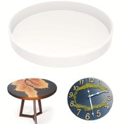 Resim 14 İnç Yuvarlak Silikon Reçine Kalıbı DIY Nehir Masaları, Saatler, Tahtalar & Tepsi için - Ev Dekorasyonu El Sanatları Aracı 