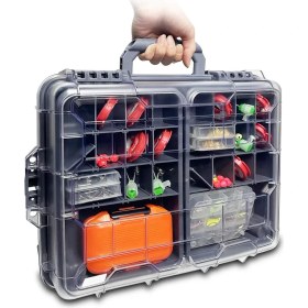 Resim Tcherchı Çok Fonksiyonlu Çift Taşınabilir Luya Saklama Kutusu Olta Takımı Aksesuar Kutusu Luya Yanlış Yem Kutusu Balıkçılık Alet Kutusu (Yurt Dışından) 