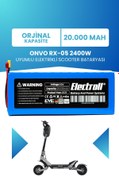 Resim ELECTROLL ONVO RX-05 2400W 60V 20AH Elektrikli Scooter Bataryası 