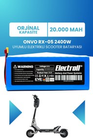 Resim ELECTROLL ONVO RX-05 2400W 60V 20AH Elektrikli Scooter Bataryası 
