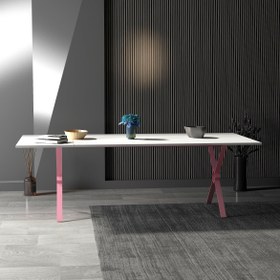 Resim Aksalan Yemek & Toplantı Masası - Pembe 