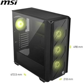 Resim MSI MAG FORGE 330R AIRFLOW TEMPERLİ CAM 4x120MM ARGB FAN ATX GAMİNG BİLGİSAYAR KASASI 