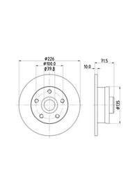 Resim Vw Polo Classic Arka Fren Diski 1996-2002 Hella 8dd355102751 2adettir 