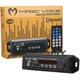 Resim Magicvoice Usb-400 Araba Çakmaklık Girişli Bluetooth/usb/tf/fm Destekli Mp3 Çalar Modülü 