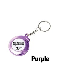 Resim Mor 1 Adet-uygun Dıy Mini Mezura Taşınabilir Dekorasyon 2 M Yumuşak Çelik Bant Anahtarlık Ölçüm Cetveli Ölçüm Bandı Hassas 