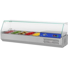 Resim Csa Karacasan 5 Adet 1/3 Gastronorm Küvetli Set Üstü Teşhir Buzdolabı 304 Çelik 