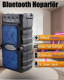 Resim resolut Bluetooth Hoparlör Parti Hoparlörü Işıklı Kablosuz Speaker Ledli Ses Bombası Radyo Usb Sd Girişli 