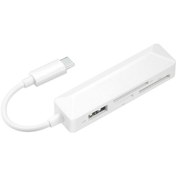 Resim Rogfer Type-c Cihazlar İçin 4'ü 1 Arada Ms Sd Tf Usb2.0 Çok Fonksiyonlu Kart Okuyucu 