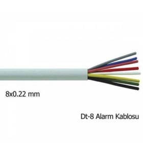 Resim REÇBER Dt 8 Diafon Kablosu 8x0,22 Mm - 80metre 