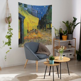 Resim Café Terrace at Night - Kafe Terasta Gece Duvar Örtüsü - 60 cm x 90 cm 