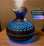 Resim BigSale Çiçek Vazo Hava Nemlendirici Aromaterapi difüzör Buhar Cihazı Sessiz ışıklı 300mL 