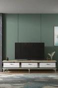 Resim Tsa1802dbs - Tuna Tv Stand, Tv Sehpası Safirmeşe-beyaz-sılver 180cm Beyaz 