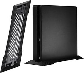 Resim Vertical Stand for PS4 Slim, Built-in Cooling Vents and Non-Slip Feet Steady Base Mount Holder for PlayStation 4 Slim Console, Black 