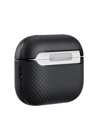 Resim Apple Uyumlu AirPods Pro 3 Kılıf 1500d Aramid Fiber Pitaka Classic Serisi Black-grey Twill Kapak Siyah-gri Siyah - Gri 