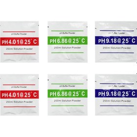 Resim Ph Metre Kalibrasyon Noktası 3 Tip Ph Tampon Toz Seti 