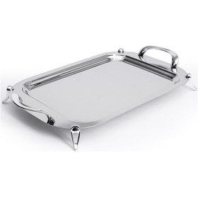 Resim Maxx Doria Aqua Ayaklı Çelik Tepsi Platin Pa6013 Metal 