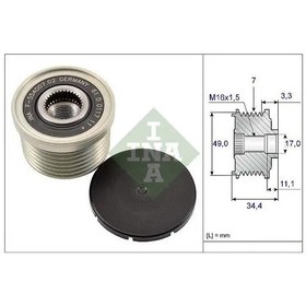Resim Ina 535016410 Alternator Kasnagi 12317542351 12317542699 12317550469 