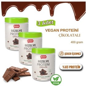 Resim Sweetwell Çikolata Aromalı Vegan Bezelye Proteini Tozu 400 Gr X 3 