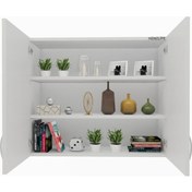 Resim Zkenzlife mutfak dolabı idil 090.090.32 byz 2 raflı kapaklı ofis banyo kiler evrak kitaplık 