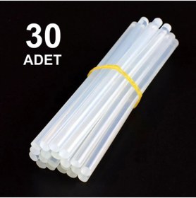 Resim AYMAGNET 30 Adet, Kalın Silikon, Sıcak Silikon, Şeffaf Mum Silikon, 11 mm, Sıcak Yapıştırıcı (30'Lu Paket) 